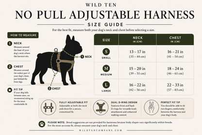 Adjustable no pull harness - Seaside Sniffs