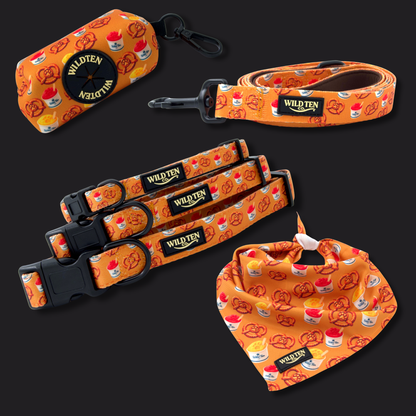 Signature Collar Walk Set + Bandana - Pretzels & Water ice